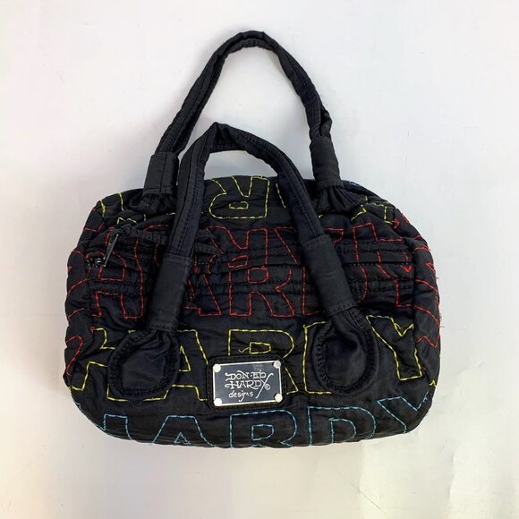 Ed Hardy By‎ Christian Audigier Women's Embroidered Hardy Handle Tote Bag Purse - Picture 1 of 13